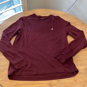 Nautica long sleeve t-shirt maroon